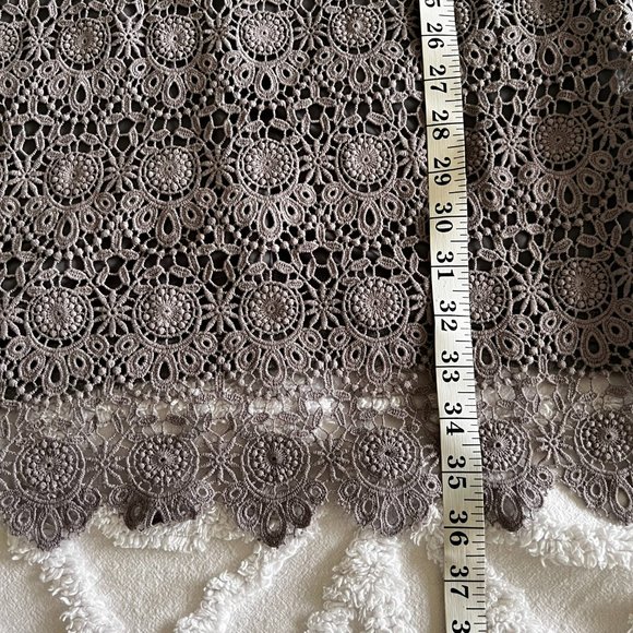 SUNDANCE Gray Crochet Lace Tunic/Sweater Dress - Picture 11 of 12